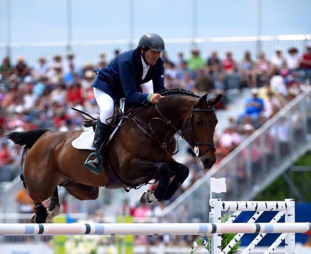 Nestor Nielsen y su caballo Prince clasificaron a la segunda ronda en los Juegos Olímpicos