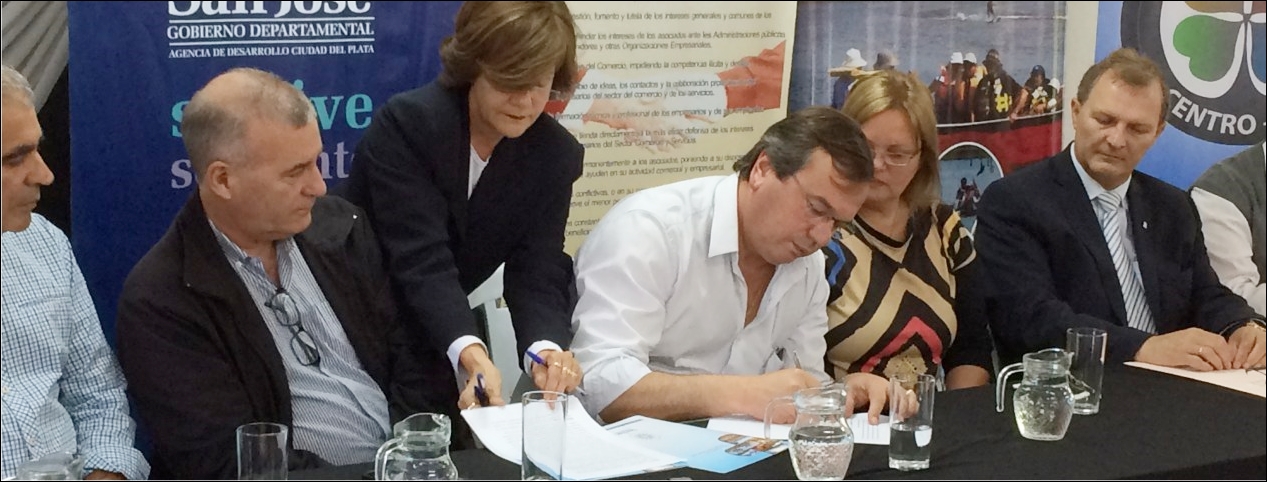 Intendencia maragata y comerciantes de Ciudad del Plata firmaron acuerdo de desarrollo
