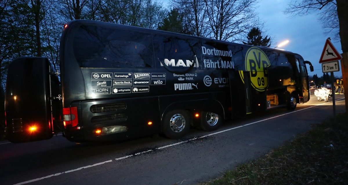 Explosión junto al ómnibus del Borussia obligó a suspender encuentro por la Champions
