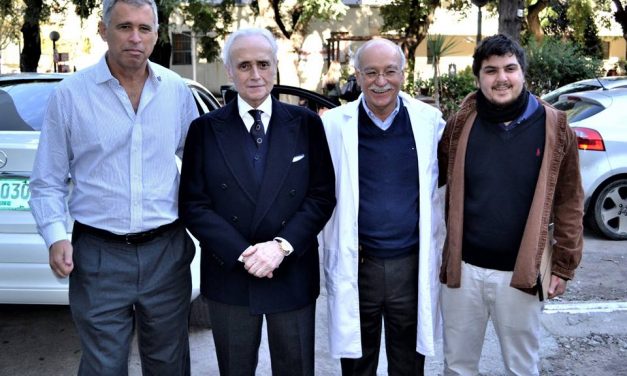 El tenor José Carreras visitó la Fundación Perez Scremini