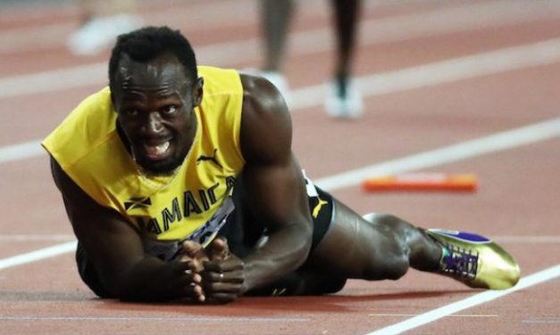 Bolt se lesionó en su última competencia profesional