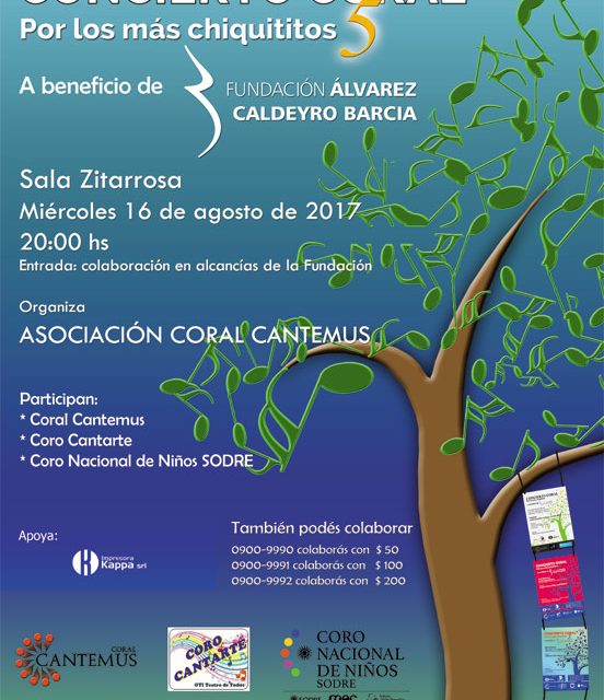 Coral Cantemus en Sala Zitarrosa por la Fundación Alvarez Caldeyro Barcia