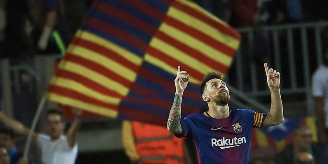 Sin Suárez, Messi anotó cuatro goles