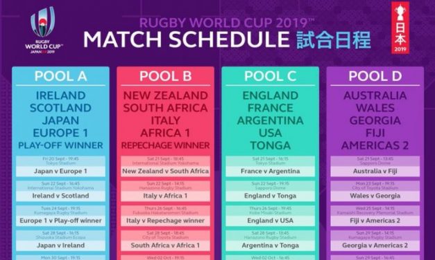 Se conocen los grupos y sedes del Mundial de Rugby 2019