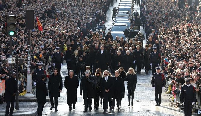 Más de un millón de personas despidieron a Johnny Hallyday