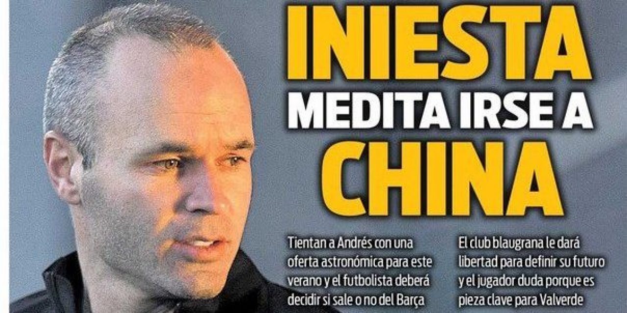 Iniesta es tentado desde China