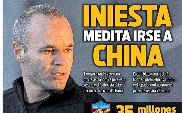 Iniesta es tentado desde China