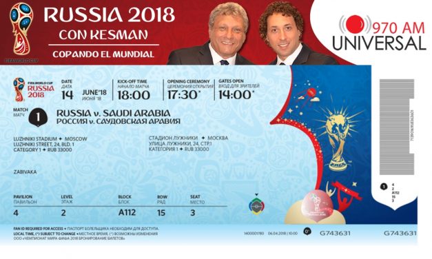 Se conoce el diseño de las entradas del Mundial de Rusia 2018