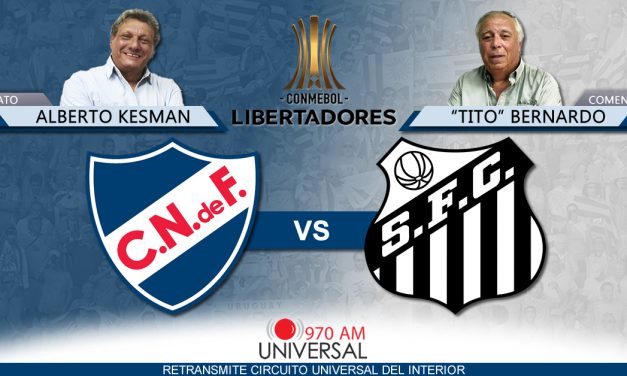 Nacional recibe a Santos por la Libertadores. Seguí el partido por 970 Universal