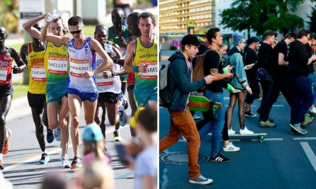 Maratonista colapsó en plena competencia y los espectadores sacaron fotos en lugar de ayudarlo