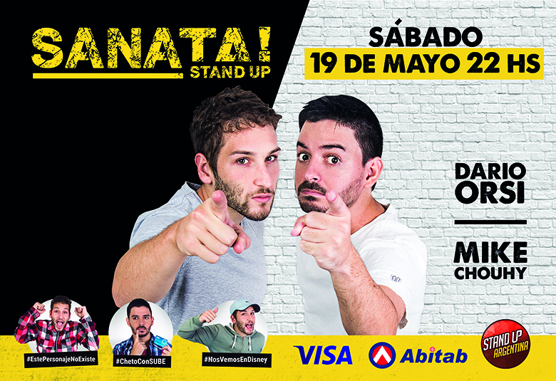 Darío Orsi y Mike Chouhy presentan «Sanata stand up» en Uruguay