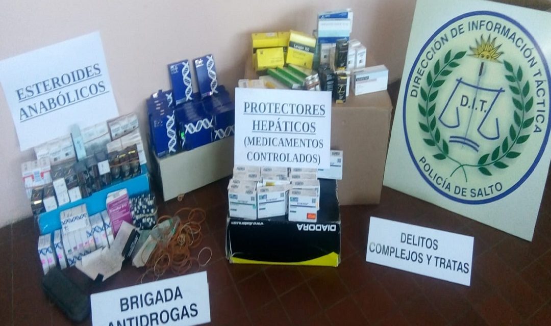 Seis fisiculturistas detenidos en Salto por tráfico de sustancias