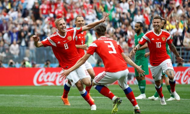 Rusia marcó el primer gol del Mundial