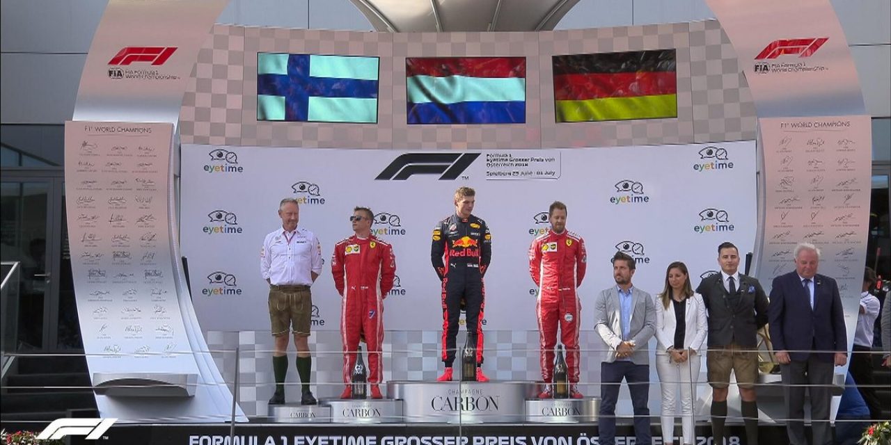 Verstappen venció en Austria y Vettel recuperó el liderato del Campeonato