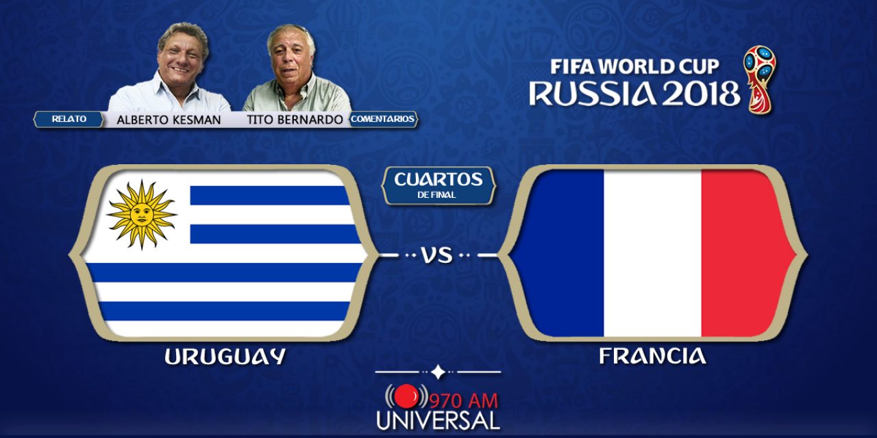 La Celeste enfrenta a Les Bleus en busca de la semifinal del Mundial. Seguí el partido por 970 Universal