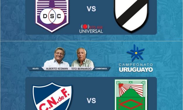 Los partidos de Defensor vs Danubio y Nacional vs Rampla los seguís por 970 Universal