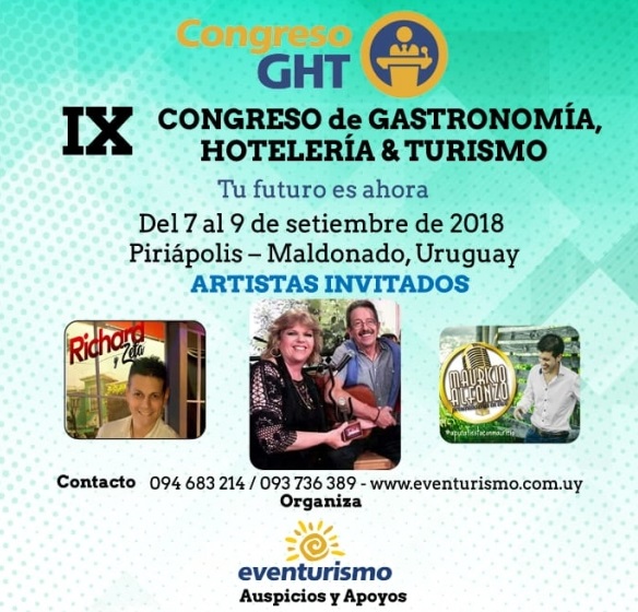El IX Congreso de Gastronomía, Hotelería y Turismo será en Piriápolis