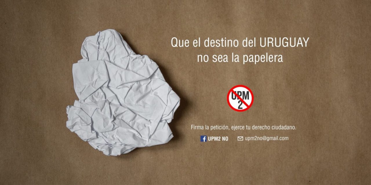 Entregan firmas  “Por Uruguay sin UPM 2”