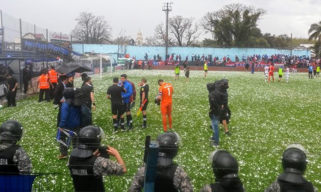 El granizo se quedó con el fútbol en Belvedere