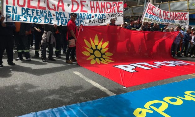 Pit-Cnt realizó paro parcial en solidaridad con los trabajadores del gas