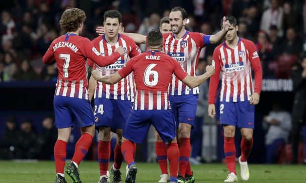 Testazo faraónico y triunfo de Atlético de Madrid