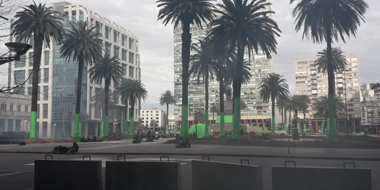 ¿Cómo mejorarán los espacios verdes de la Plaza Independencia luego del rodaje?
