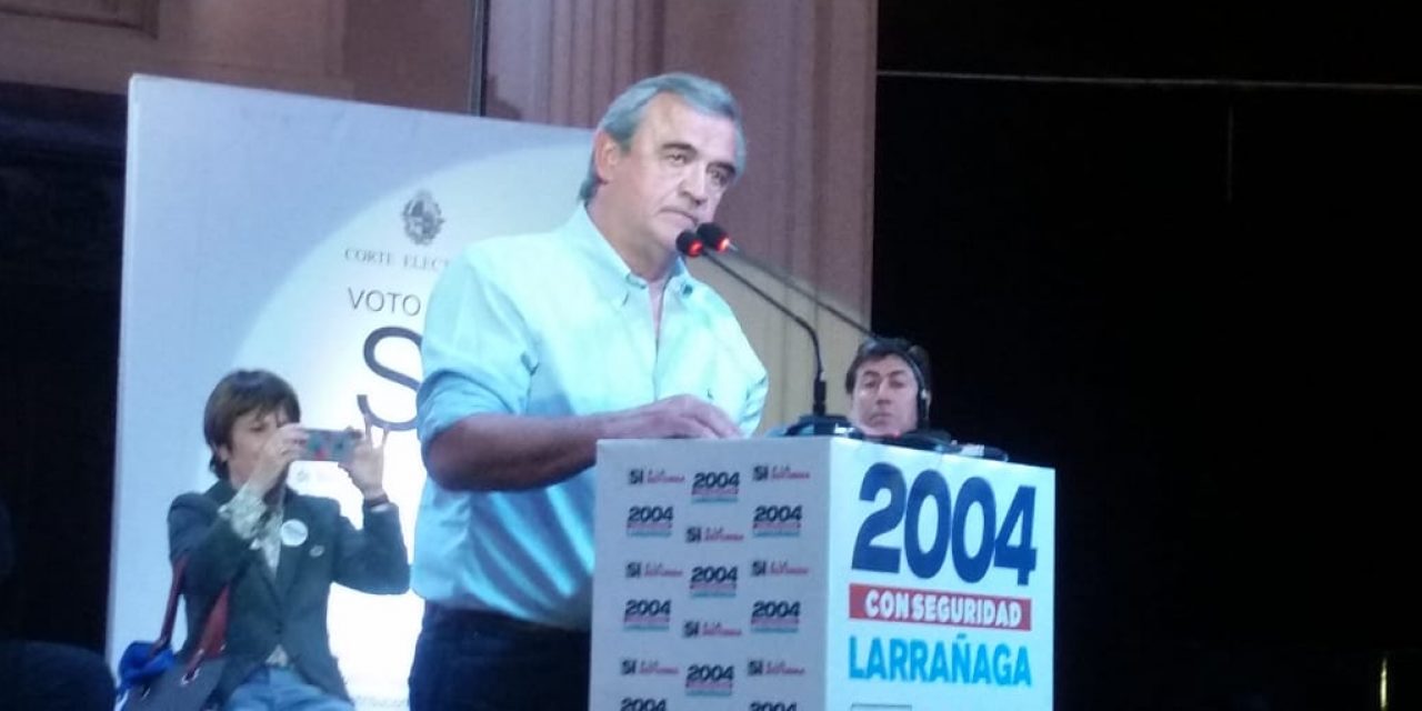 Larrañaga fue crítico con INDDHH y de la Udelar por pronunciarse en contra de Vivir Sin Miedo