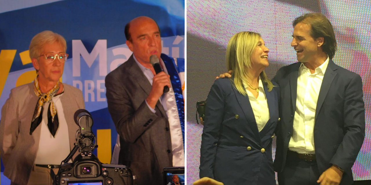 Tras los resultados, Lacalle Pou pidió calma y Martínez es rodeado por sus dirigentes de «sonrisas borradas»