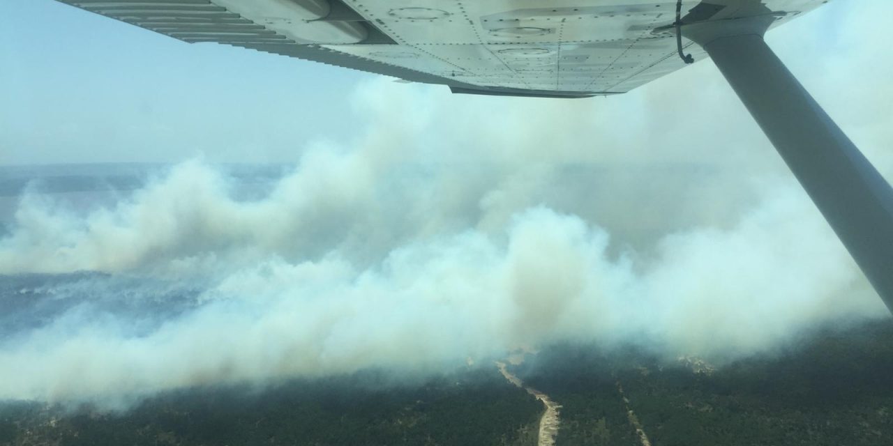 El viento hace que el incendio en La Esmeralda esté lejos de su extinción