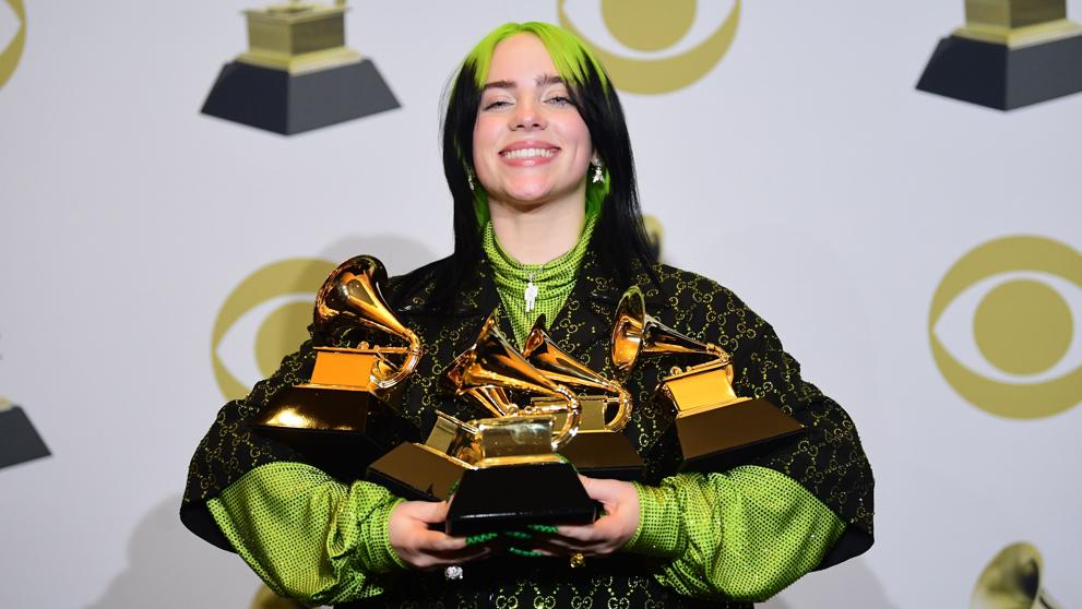 Billie Eilish es la artista más joven en ganar las cuatro categorías más importantes de los Grammy 2020