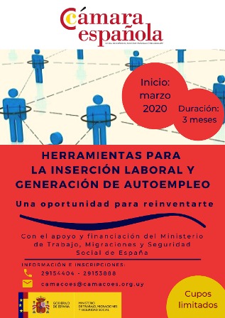 La Cámara Española lanzó curso de inserción laboral y generación de autoempleo