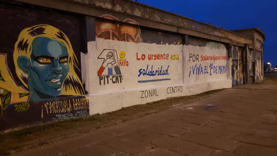 PIT-CNT pidió disculpas al artista del mural que fue tapado por una pintada de la central