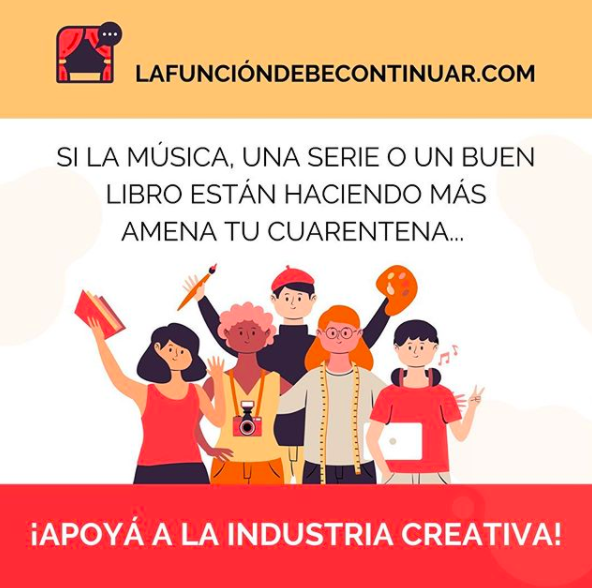 La Función Debe Continuar, una iniciativa que busca concientizar sobre la situación de los artistas en esta pandemia