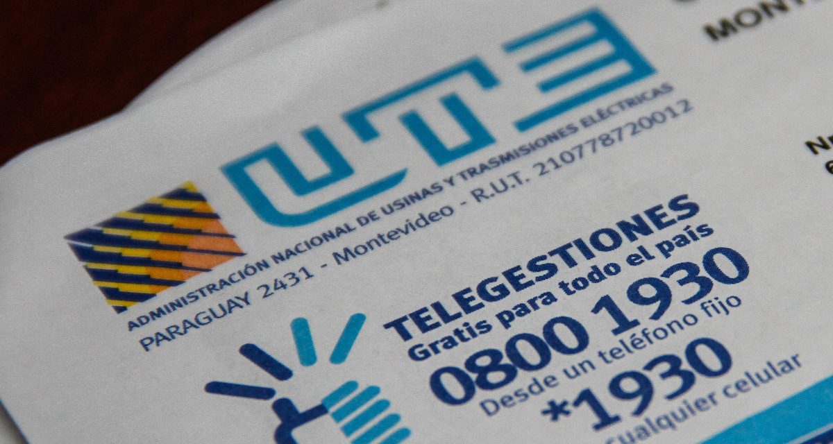 A la fecha son 25.000 los clientes de UTE que no pagan su factura