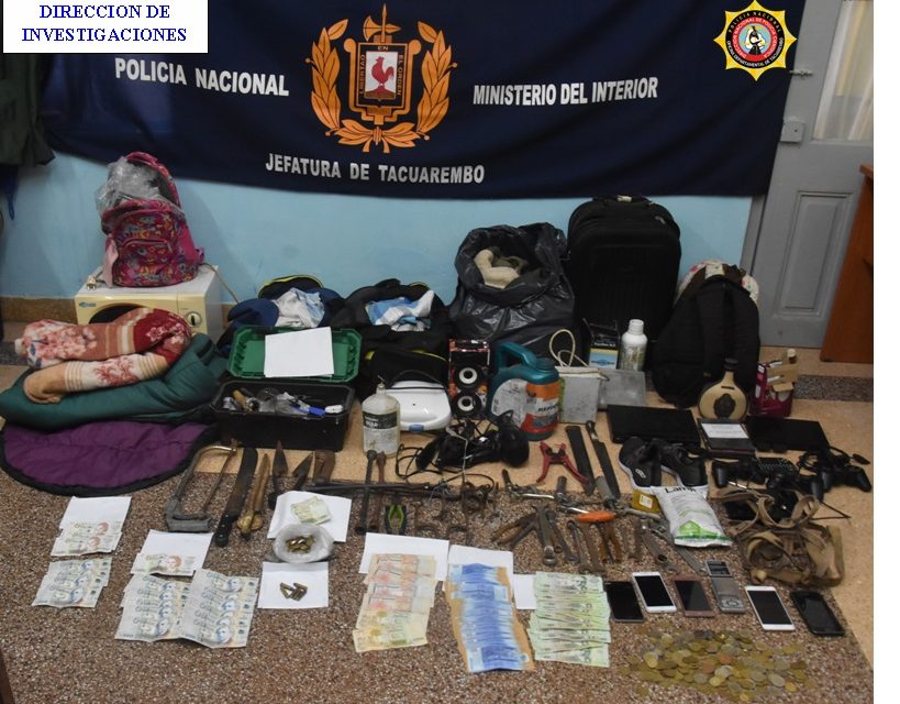 En Tacuarembó se realizaron varios allanamientos con detenidos e incautaciones