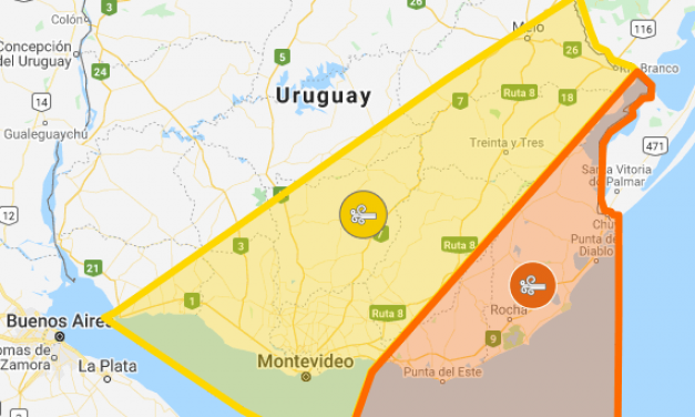 Inumet actualizó la alerta por vientos muy fuertes y persistentes para la costa