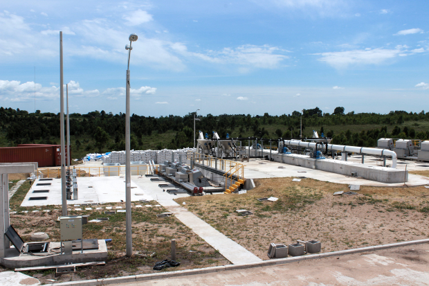 Última etapa de construcción de la Planta de Pretratamiento de Punta Yeguas