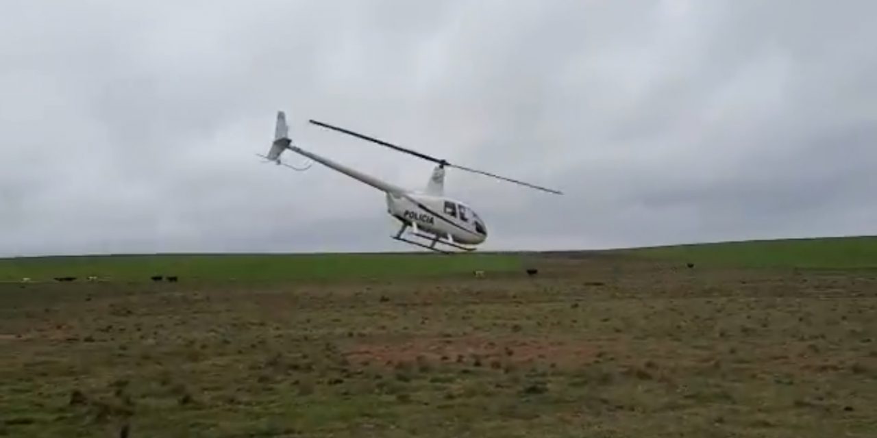 Persecución policial con helicóptero en San Ramón tras rapiña a local de pagos