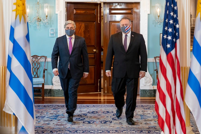 El canciller Bustillo se reunió con el Secretario de Estado norteamericano Michael Pompeo