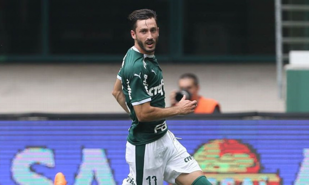 Viña le pegó de primera y anotó: mirá el primer gol del uruguayo con Palmeiras