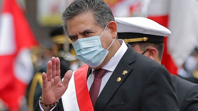Uruguay reconoció a Manuel Merino como el nuevo presidente de Perú