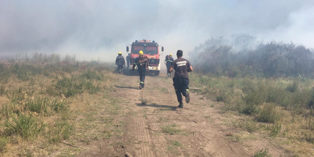 Bomberos trabaja en controlar un incendio en Villa San José