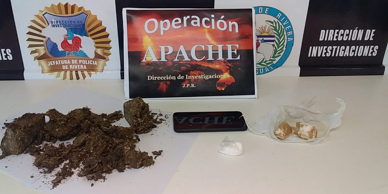 Operación “Apache” en Rivera permitió  incautar marihuana, cocaína y pasta base