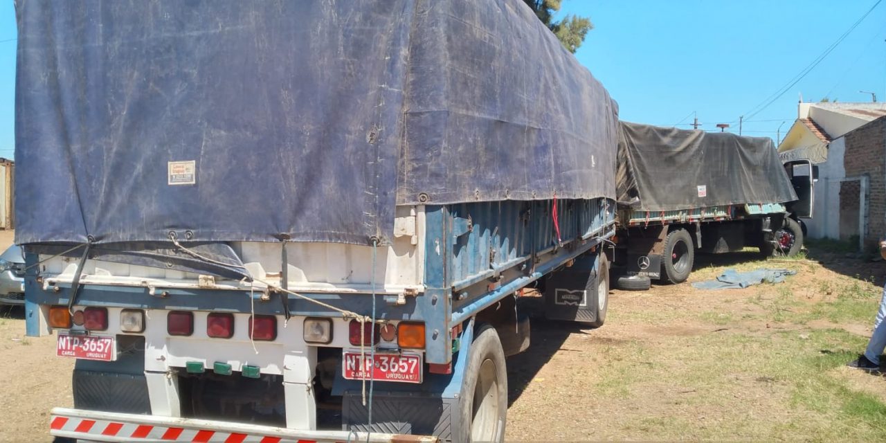 Incautaron en Salto un camión, dos camionetas y mercadería por más de 7 millones de pesos