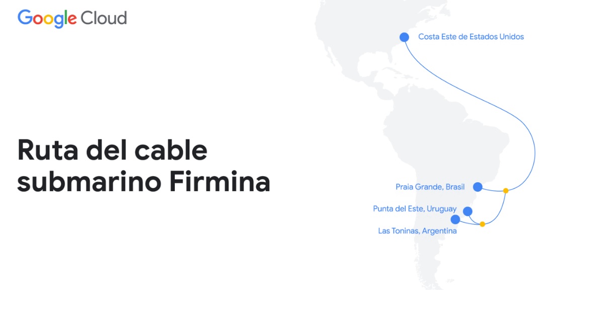 Google anuncia la llegada de un nuevo cable submarino a Uruguay