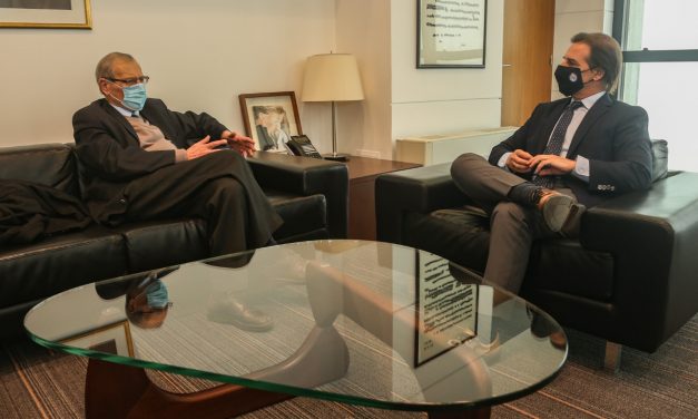 A nueve días de asumir Ehrlich se reunió con Lacalle por invitación del presidente después de no haber dialogado con Miranda