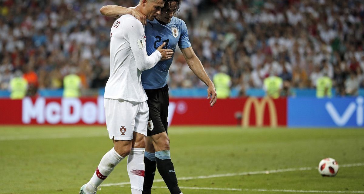 Cristiano Ronaldo ya es compañero de Cavani