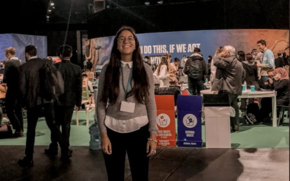 La comunicadora uruguaya Josefina Mösle viajó al evento mundial COP26