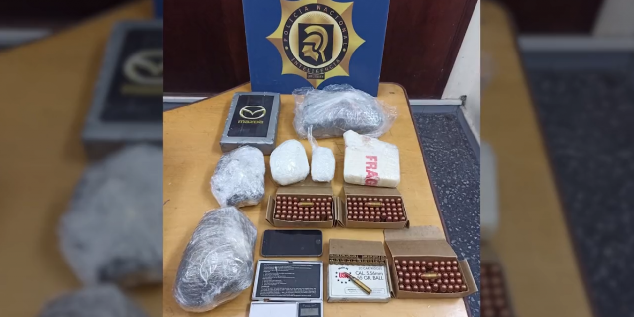 Incautan más de tres kilos de cocaína y 170 municiones en barrio Borro; un hombre fue imputado
