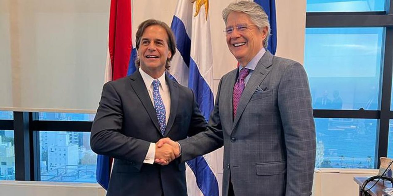 Lacalle recibió a Lasso para “empezar a tratar un acuerdo bilateral de comercio”, dijo el presidente de Ecuador